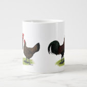 Rotkehlhühner Jumbo-Tasse (Vorderseite)