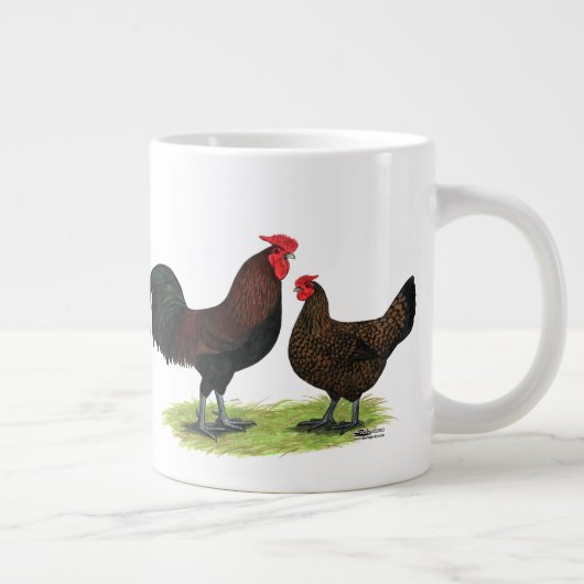 Rotkehlhühner Jumbo-Tasse (Rechts)