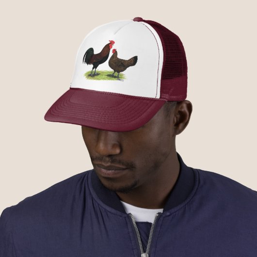 Rotkehlhühner Truckerkappe (Beispiel)