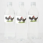 Rotkehlhühner Wasserflaschenetikett (Flaschen)