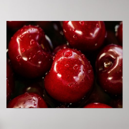 Rotkirsche-Foto Poster (Vorne)