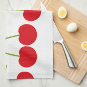 Rotkirschen Geschirrtuch (Viertel Falte)