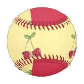 Rotkirschmuster aus individuelle Name Baseball (Rückseite)