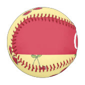Rotkirschmuster aus individuelle Name Baseball (Vorderseite Links)