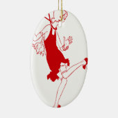 Rotklappenmädchen Keramik Ornament (Rechts)