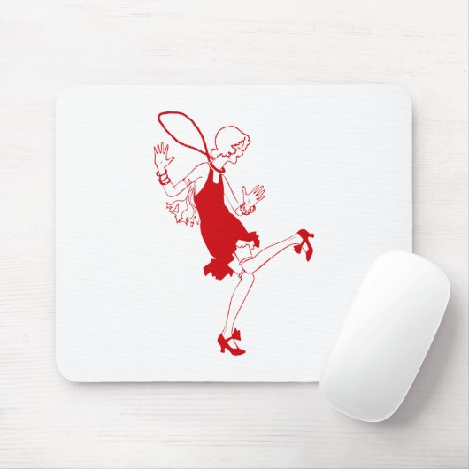 Rotklappenmädchen Mousepad (Mit Mouse)