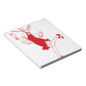 Rotklappenmädchen Notizblock (angewinkelt)