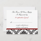 Rotklemme Hochzeitskarten RSVP Karte (Rückseite)