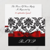 Rotklemme Hochzeitskarten RSVP Karte (Vorne/Hinten)