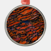 Rotknochen Silbernes Ornament (Vorne)