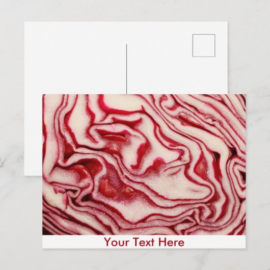 Rotkohl Postkarte (Vorne/Hinten)