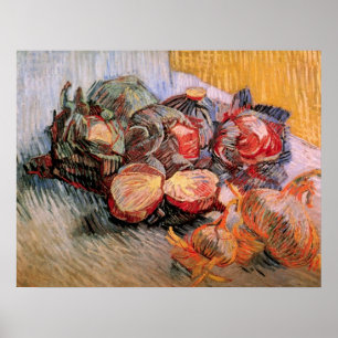 Rotkohl und Zwiebeln von Vincent van Gogh Poster
