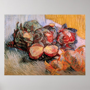 Rotkohl und Zwiebeln von Vincent van Gogh Poster