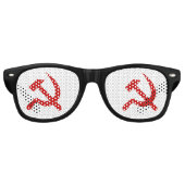 Rotkommunistisches Hammer und Sichelsymbol Partybrille (Vorderseite)