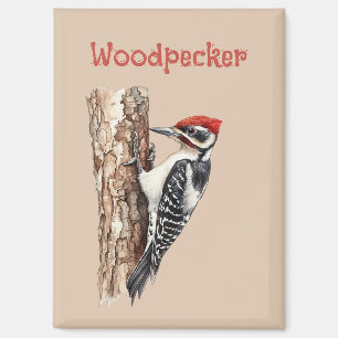 Rotkopf-Specht Vogel Magnet