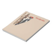 Rotkopf-Specht-Vogel Notizblock (Rotiert)