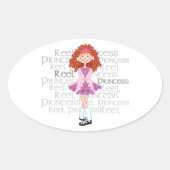 Rotkopfaufkleber Ovaler Aufkleber (Vorderseite)