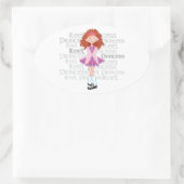 Rotkopfaufkleber Ovaler Aufkleber (Tasche)