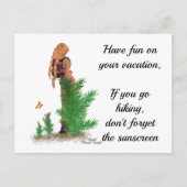 Rotkopffahrer-Rucksack Pinup Girl Postcard Postkarte (Vorderseite)