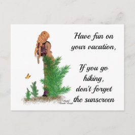 Rotkopffahrer-Rucksack Pinup Girl Postcard Postkarte