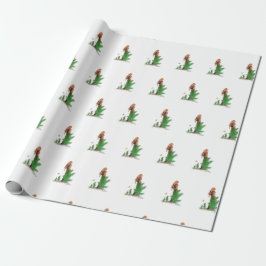 Rotkopffahrer-Rucksack Pinup Girl Wrapping Paper Geschenkpapier