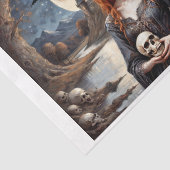 Rotkopffrau von verfluchten Schädeln in gotischer  Seidenpapier (Ausschnitt)