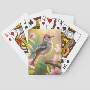 Rotköpfiger Buffbrüstiger Laubsänger Fantasy-Vogel Spielkarten