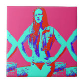 Rotkopfkachel Fliese (Vorderseite)