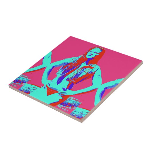 Rotkopfkachel Fliese (Seite)