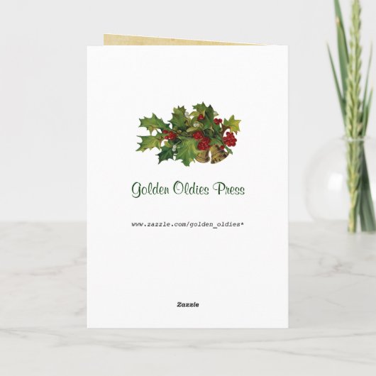 Rotkopfkrause Weihnachtskarten Feiertagskarte (Rückseite)