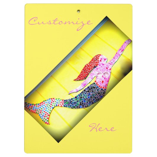 Rotkopfmosaik-Schönheit Klemmbrett (Rückseite)