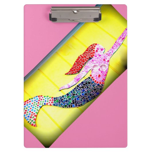 Rotkopfmosaik-Schönheit Klemmbrett (Vorderseite)