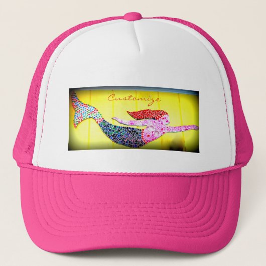 Rotkopfmosaik Truckerkappe (Vorderseite)