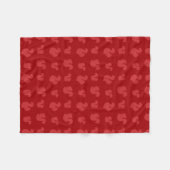 Rotkopfmuster Fleecedecke (Vorderseite (Horizontal))