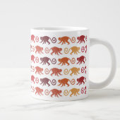 Rotkopfmuster Jumbo-Tasse (Rechts)