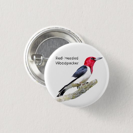 Rotkopfspecht Button (Vorne & Hinten)