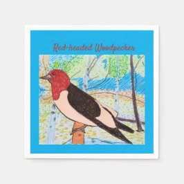 Rotkopfspecht Serviette