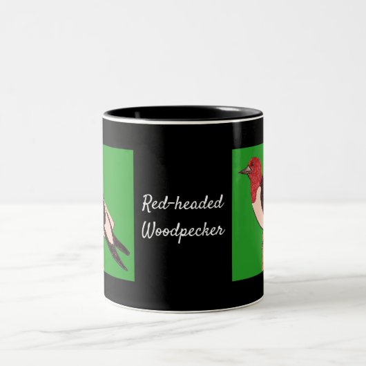 Rotkopfspecht Zweifarbige Tasse (Mittel)