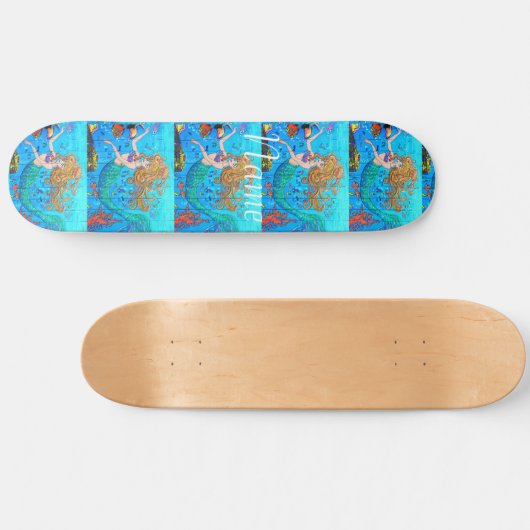 RotkopfunterwasserMeerjungfrau Thunder_Cove Skateboard (Horizontal)