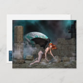 Rotkopfvampress 1 - Fantasy/Vampire Postcard Postkarte (Vorne/Hinten)