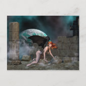 Rotkopfvampress 1 - Fantasy/Vampire Postcard Postkarte (Vorderseite)