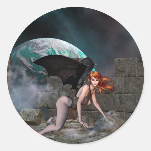 Rotkopfvampress 1 - Fantasy/Vampire Stickers (Vorderseite)