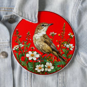 Rotkopfvogel Button (Beispiel)