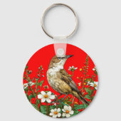Rotkopfvogel Schlüsselanhänger (Rückseite)