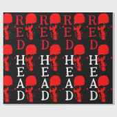 Rotkopfwackelpapier Geschenkpapier (Flach)