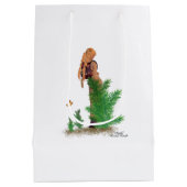 Rotkopfwanderbeutel Pinup Girl Gift Bag Mittlere Geschenktüte (Rückseite)