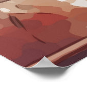 Rotkopfweibchen, die mit Mundschutz sitzen Poster (Ecke)