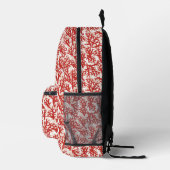 Rotkorallenmuster Bedruckter Rucksack (Rechts)