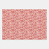 Rotkorallenmuster Geschenkpapier Set (Vorderseite 3)