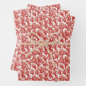 Rotkorallenmuster Geschenkpapier Set (Beispiel)